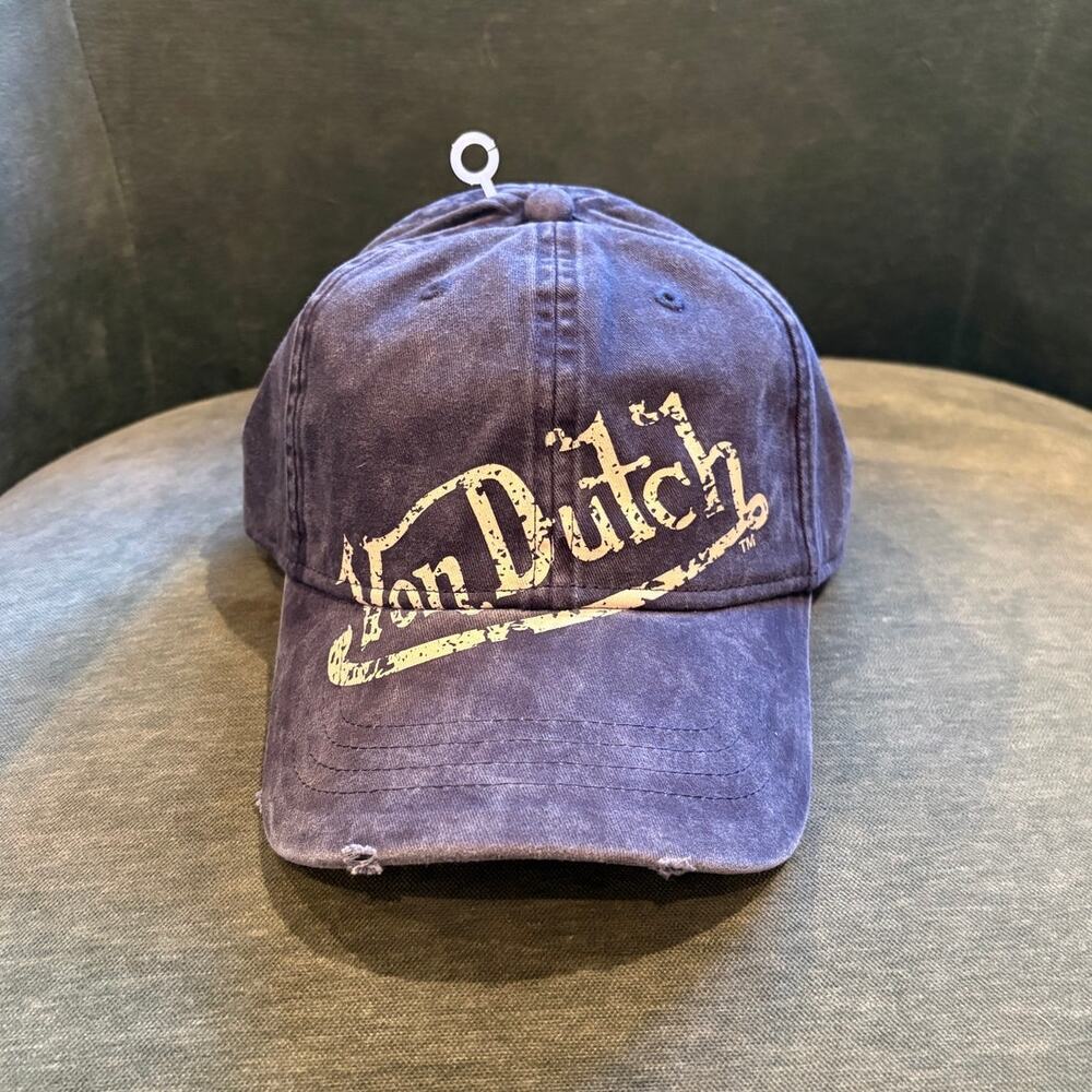 Stylish Von Dutch Distressed Blue Dad Hat - NWT
